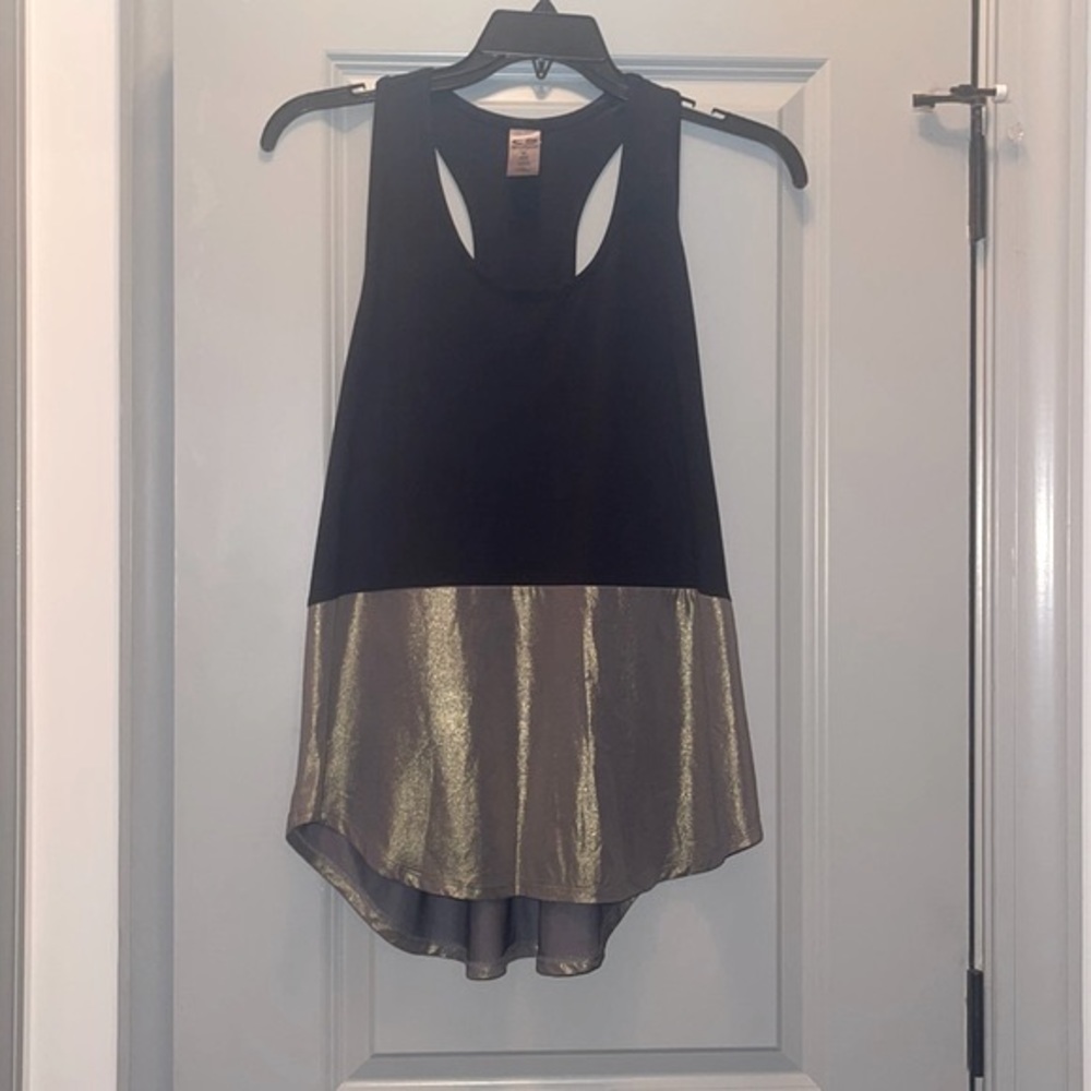 Champion metallic and black workout tank size XL